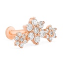 Flower Stud Earrings Rose Gold