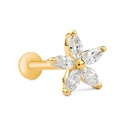 Star Stud Earrings Yellow Gold