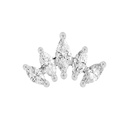 Crown Stud Earrings White Gold