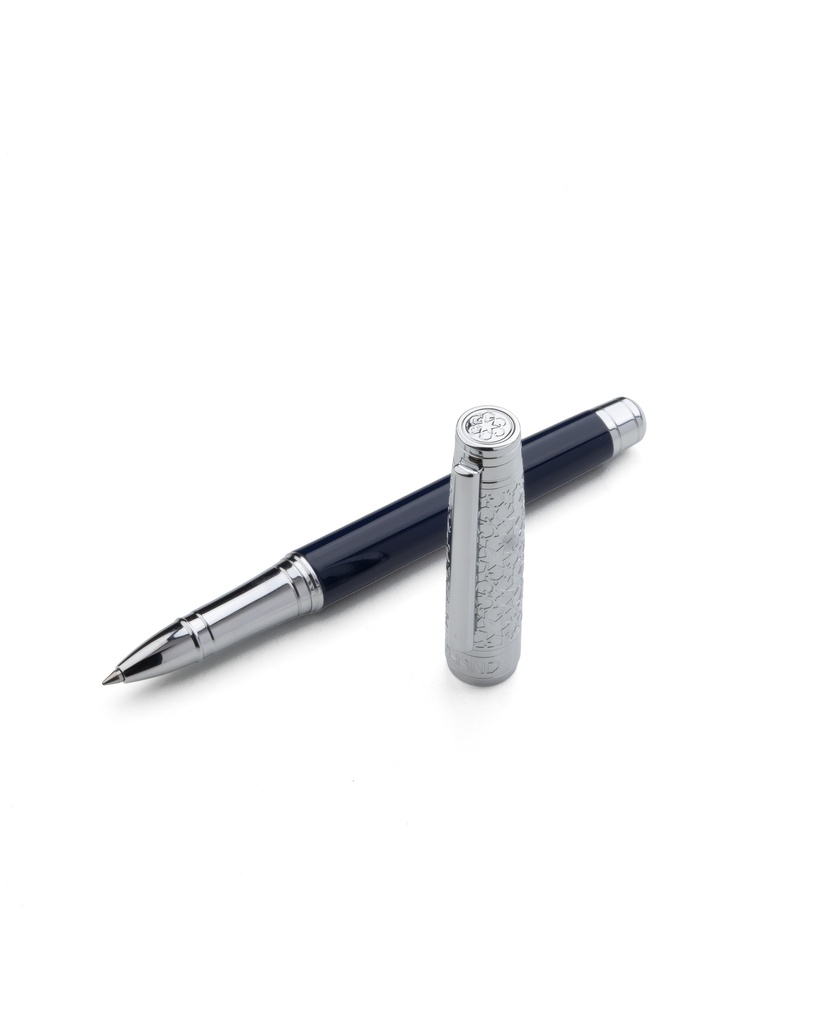 Geometric Engraved Roller Pen _Navy