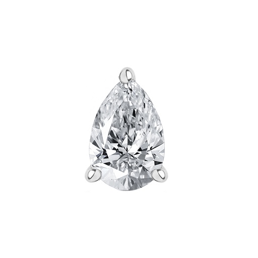 [GSE773PW] Pear Stud Earrings White Gold