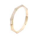 Arabesque Thick Bangle - Full Diamond Yellow Gold