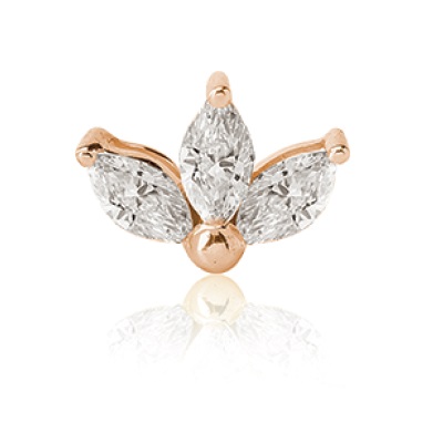 [GSE774P] Lotus Small Stud Earrings Rose Gold