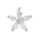 5 Marquise Star Stud Earrings White Gold