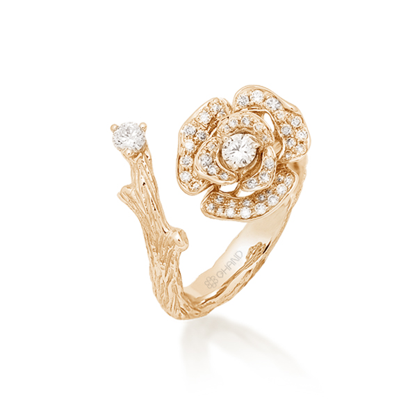 Lady Rose Open Ring Yellow Gold