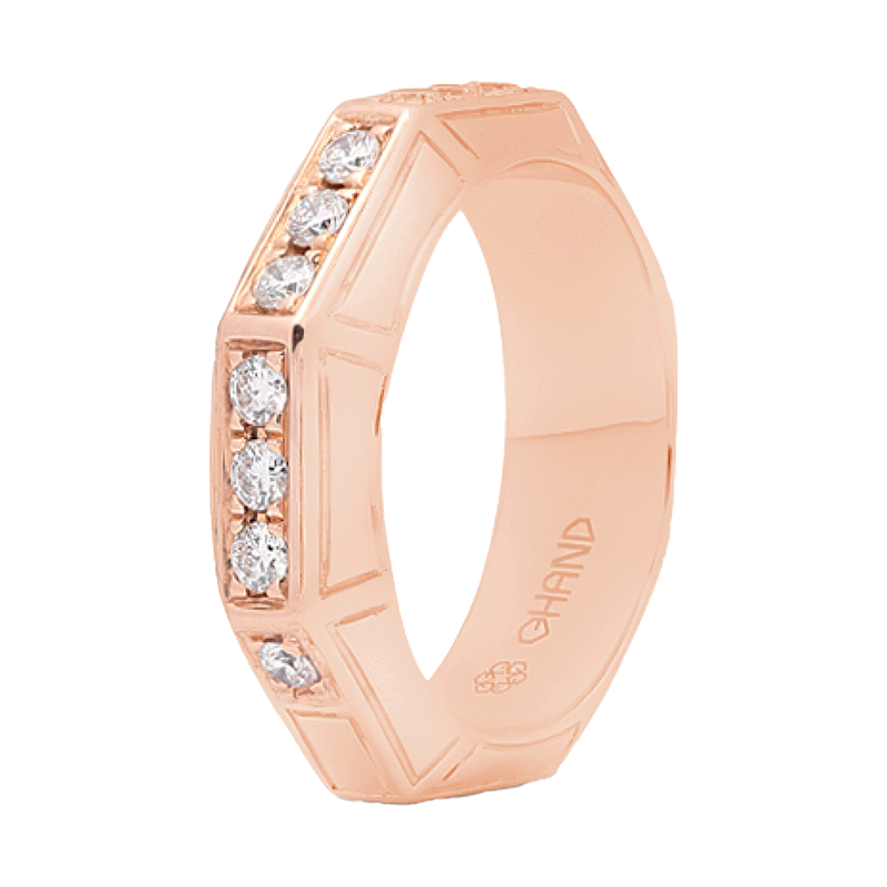 Arabesque Diamond Line Ring Rose Gold