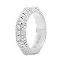 Arabesque Full Diamond Ring Thick White Gold
