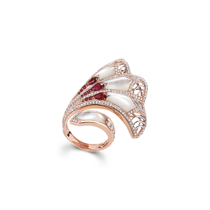 Al Dana Large Ring Rose Gold