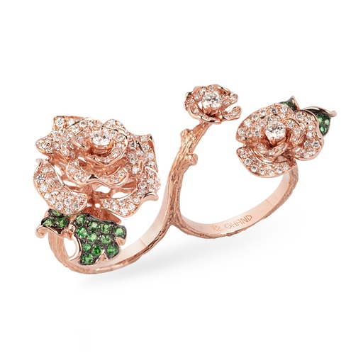 [GRC7221P] Lady Rose Between The Fingers Ring Rose Gold (EU 44 (US 3))
