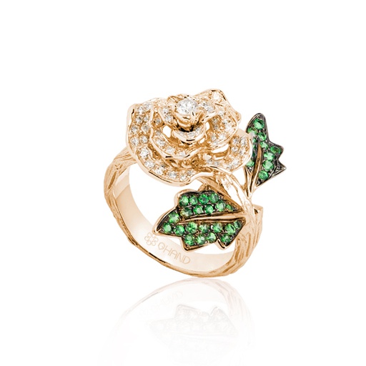 [GRC721Y] Lady Rose Medium Ring Yellow Gold (EU 49 (US 4 ¾))