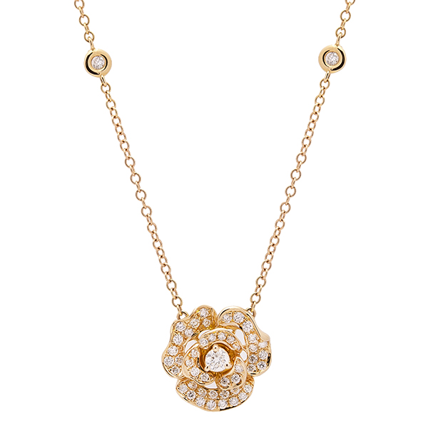 Lady Rose Mini Necklace Yellow Gold