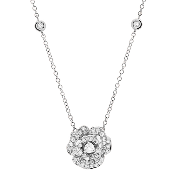 Lady Rose Mini Necklace White Gold