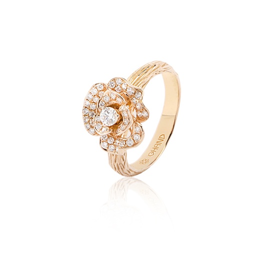 [GRC738Y] Lady Rose Ring Yellow Gold (EU 52 (US 6))