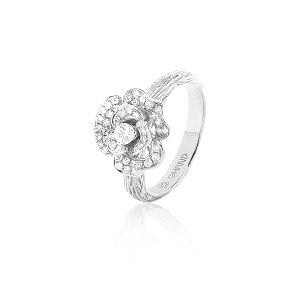 Lady Rose Ring White Gold