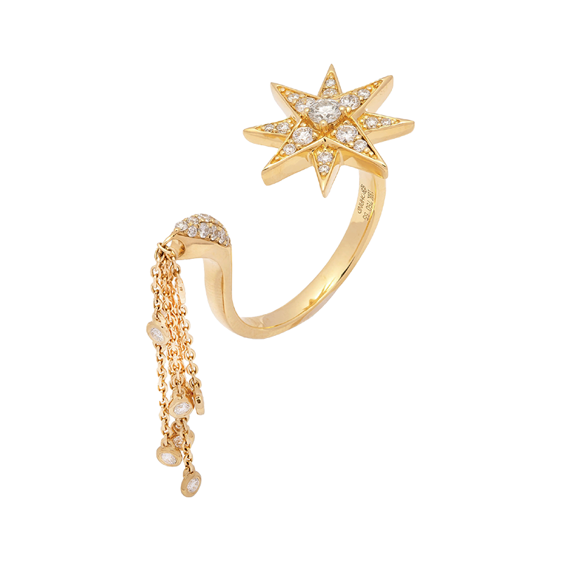 Suhail Between The Fingers Ring Yellow Gold