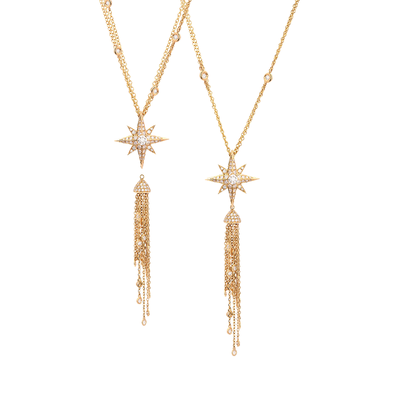 Suhail Long Necklace Yellow Gold