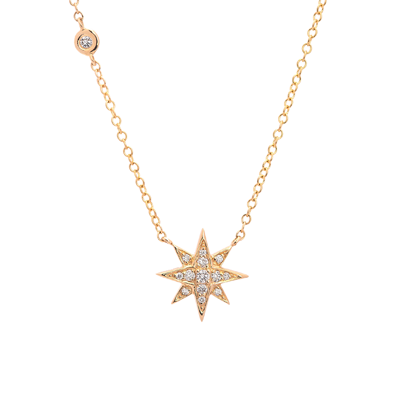 Suhail Mini Necklace Yellow Gold