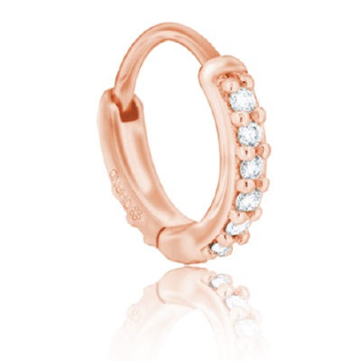 Hoop Small Stud Earrings Rose Gold