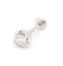 0.26 Dot Stud Earrings White Gold