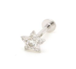 Little Star Stud Earrings White Gold