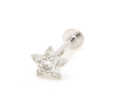 Little Star Stud Earrings White Gold