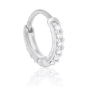 Hoop Small Stud Earrings White Gold (CON)