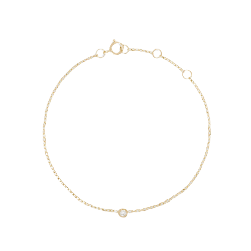 Round Diamond Spot Bracelet in Yellow Gold