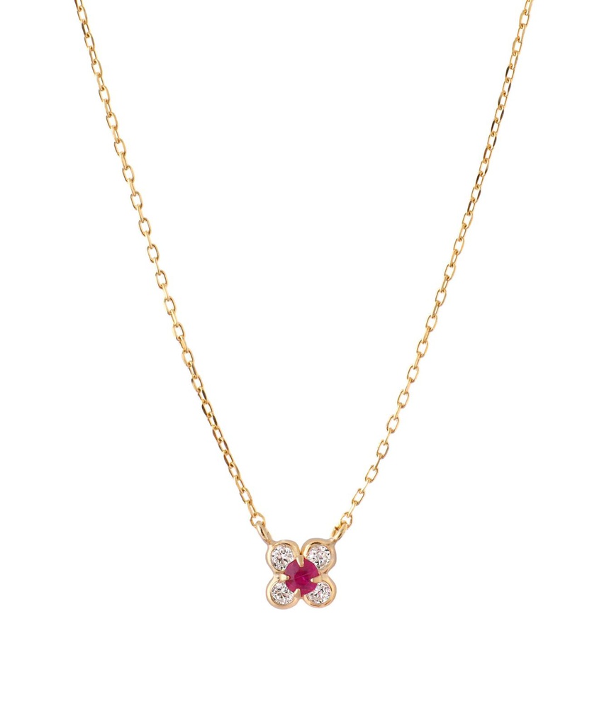 Baby Flower Necklace - Ruby