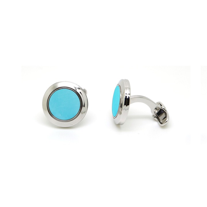 Turquoise Cufflinks in Sterling Silver