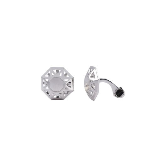 The Arabesque Eternity Plain Cufflinks in Sterling Silver