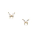 Baby Butterfly Earrings - White Sapphire