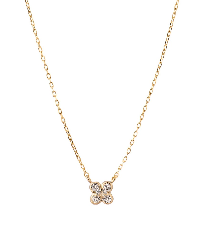 Baby Flower Necklace - White Sapphire