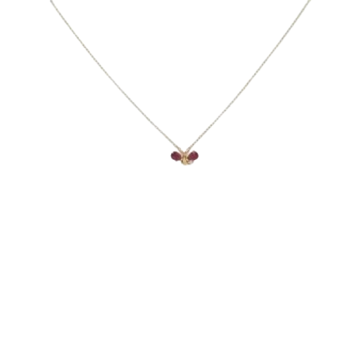 Small Butterfly Ruby Necklace