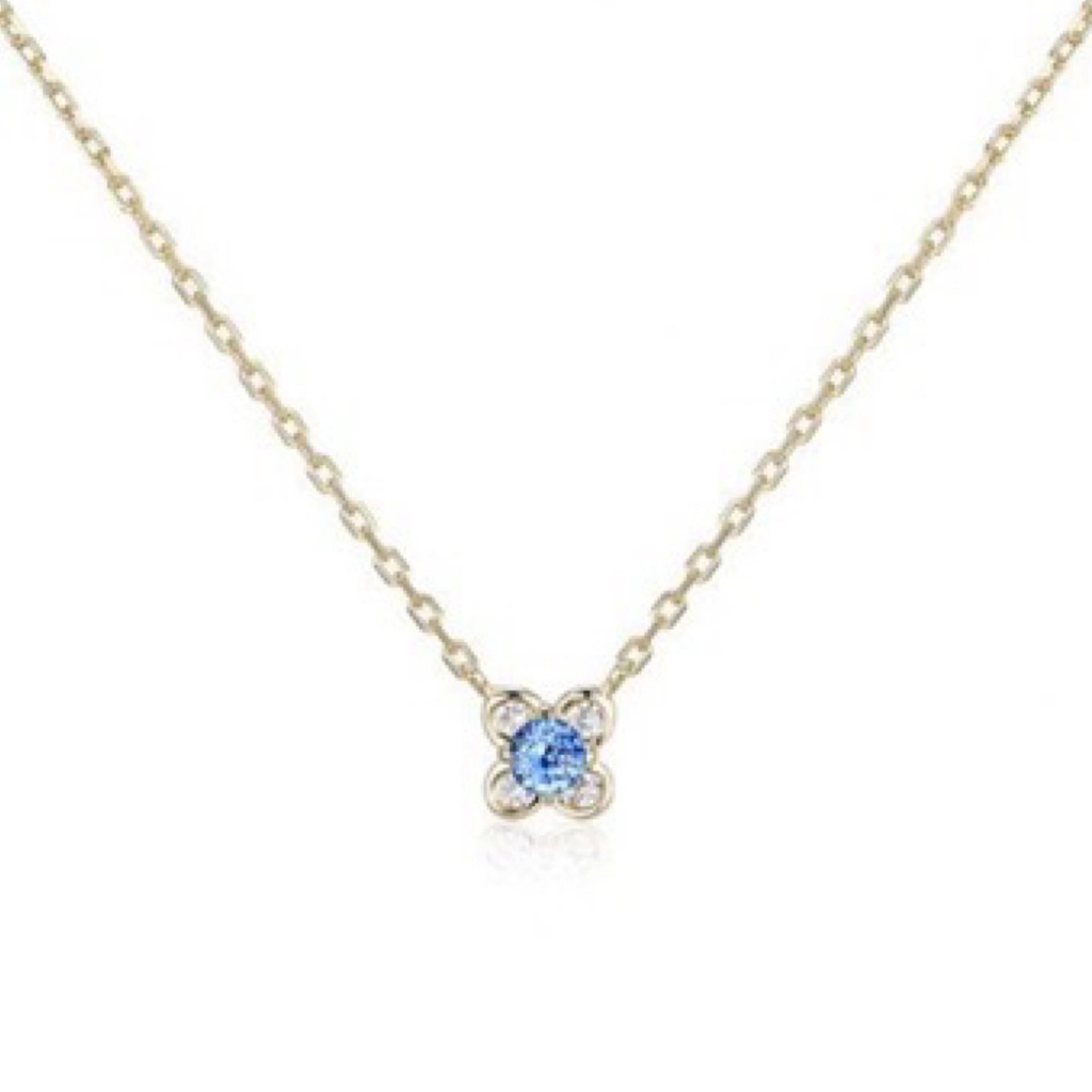 Baby Flower Necklace -  Blue Sapphire