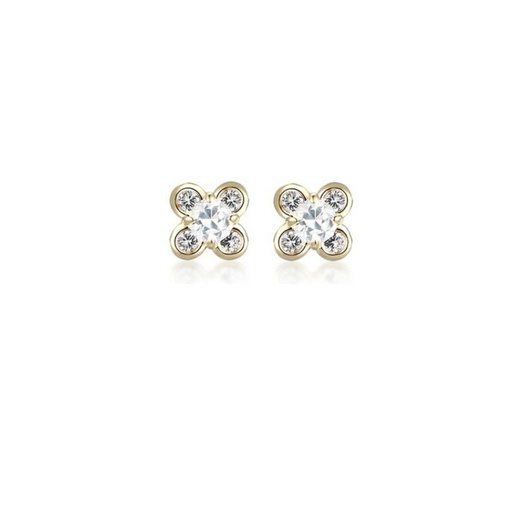 [GB_FLWREW] Baby Flower Earrings - White Sapphire