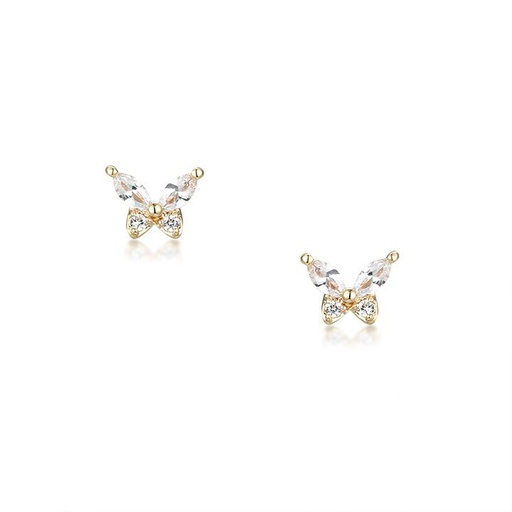 [GB_BTFLYEW] Baby Butterfly Earrings - White Sapphire