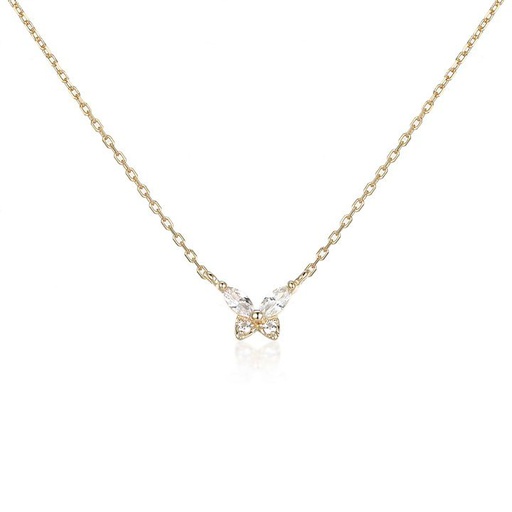 [GB_BFLYNW] Baby Butterfly Necklace - White Sapphire