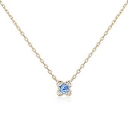 [GB_FLWRNB] Baby Flower Necklace -  Blue Sapphire