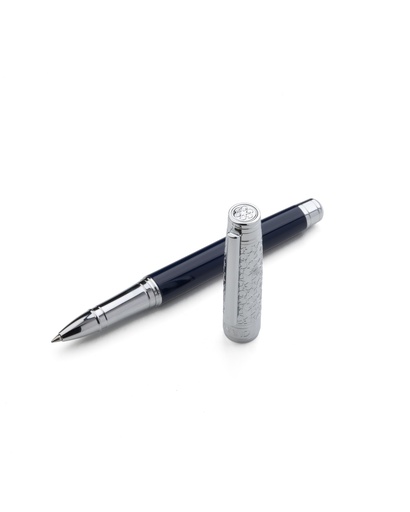 [GPC_28NB] Geometric Engraved Roller Pen _Navy