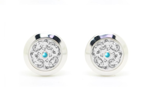 [GMCC477A] Customized Turquoise Cufflinks