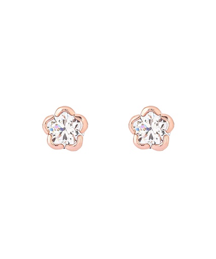 [GBEFLWRP] Baby Flower Earrings - Pink Gold