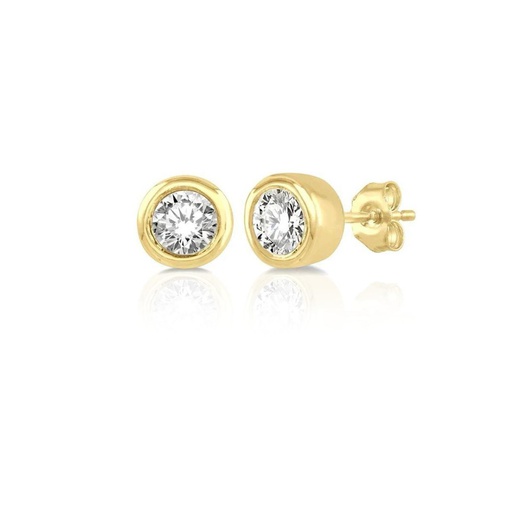 [GBC193Y-M] Medium Round Diamond Earrings 0.290 cts