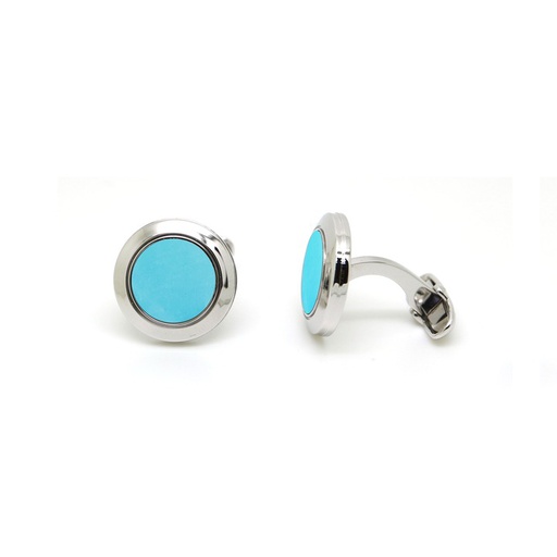 [GMCC_598R] Turquoise Cufflinks in Sterling Silver